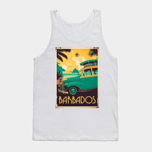 Barbados Vintage Travel Art Poster Tank Top